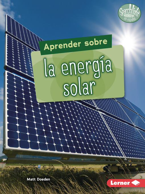 Cover image for Aprender sobre la energía solar (Finding Out about Solar Energy)